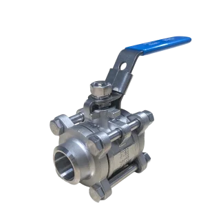 3-Pce Butt Weld Full Bore Ball Valve Lever Operated ETG-M-3BW