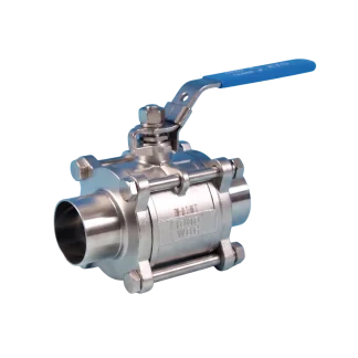 Hygienic/Sanitary Cavity 3 Piece Full Bore Filled Ball Valve with Weld End ETG-SJG-80-B